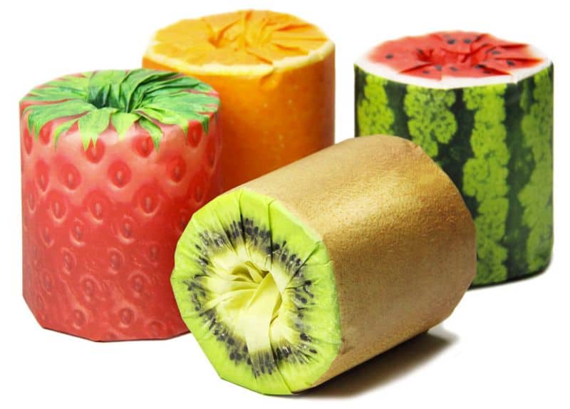 Toalettpapir i frukt-look