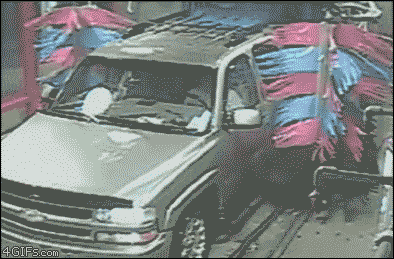 Montag ist kein Tag zum Auto waschen