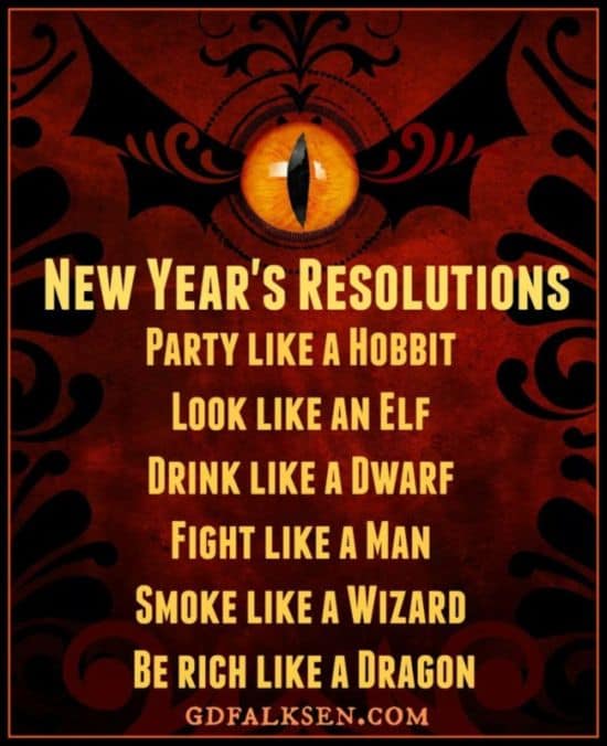 New Years resolutions from Middle-earth