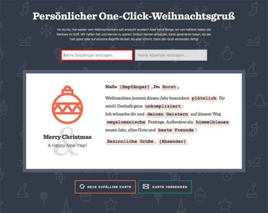 One-Click-Weihnachtsgruss
