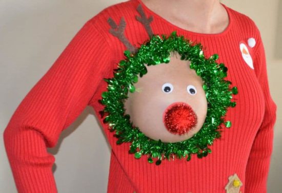 Suéter feio sexy de natal