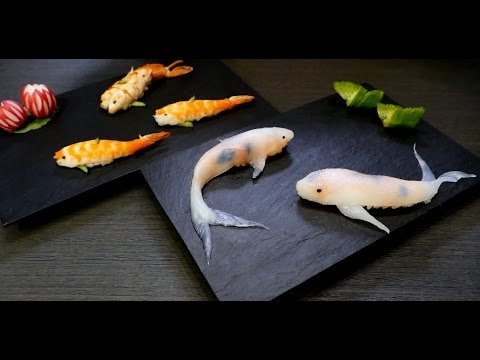 Sushi, das wie Kois aussieht