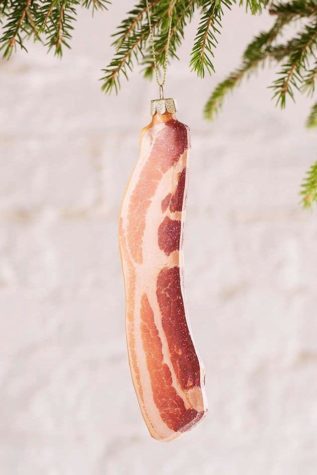 I år hang vi bacon på juletreet