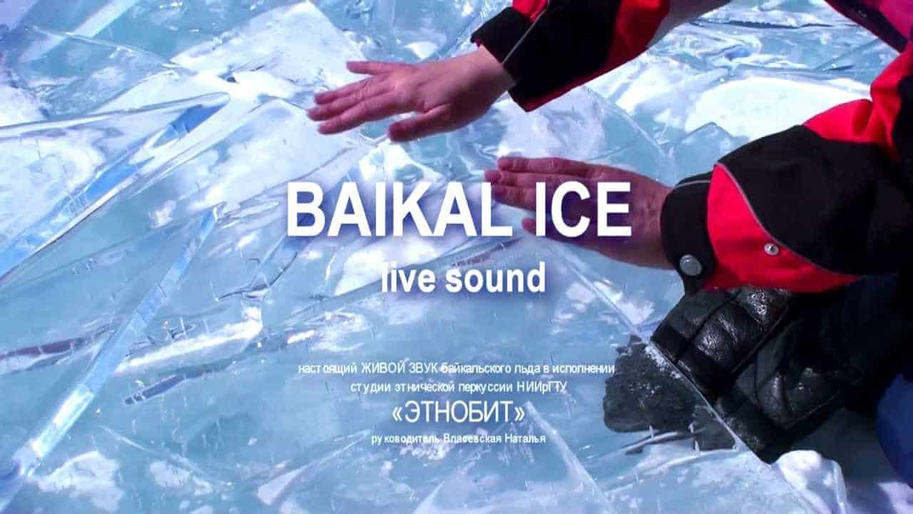 Eis-Trommeln auf dem zugefrorenen Baikalsee