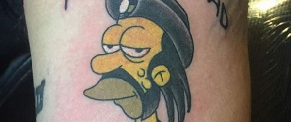 Simpsonized Tattoo: RIP Lemmy