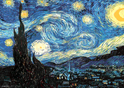 Stereoskopische Sternennacht