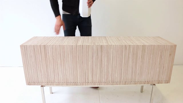 Gabinete Wave: la cómoda de madera hace la ola