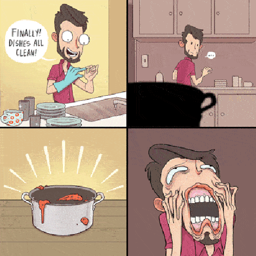 Zawsze, gdy zmywam naczynia