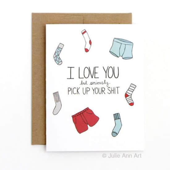 Anti-Valentine-kort for par med en spesiell sans for humor
