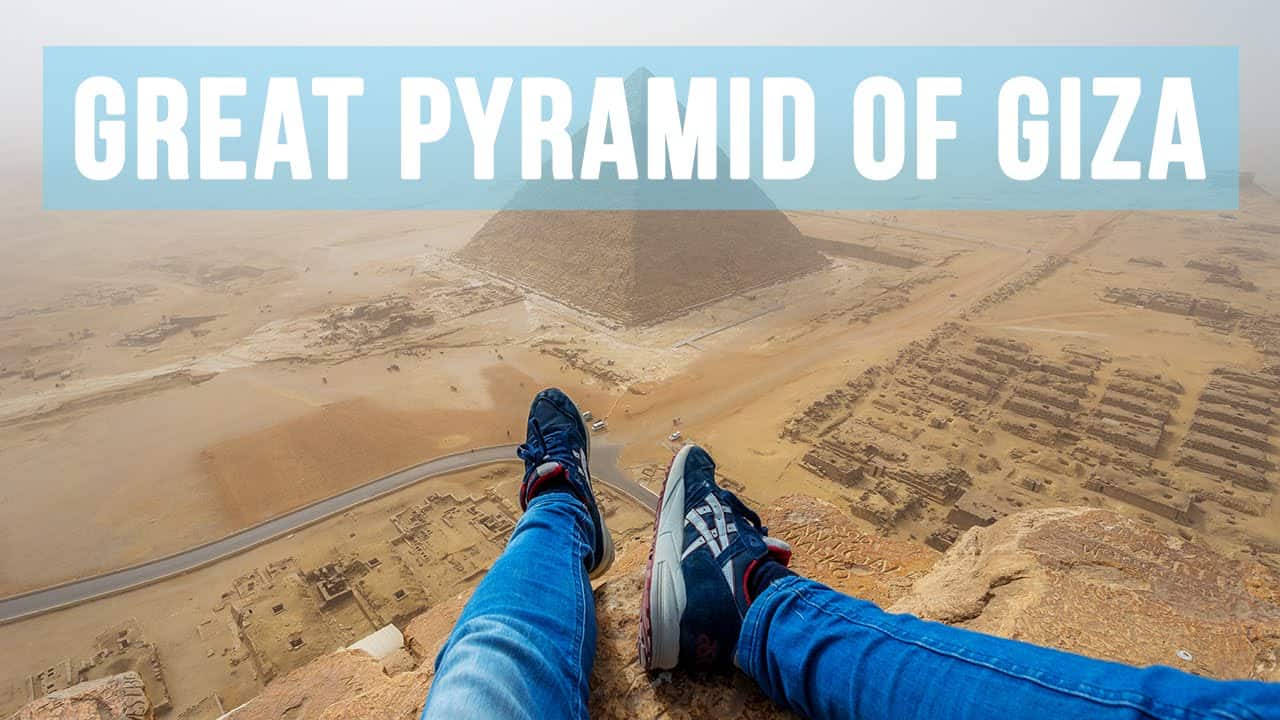 Auf Pyramiden von Gizeh klettern