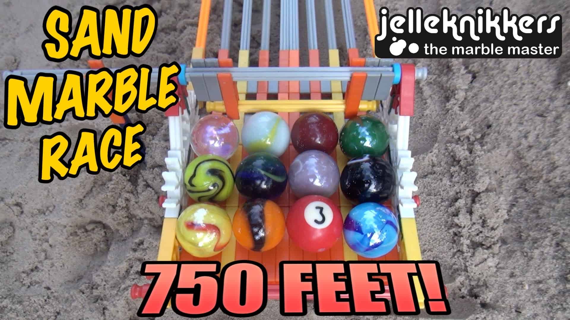 The longest marble race in the sand