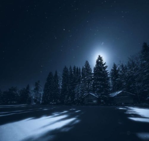 Der finnische Nachthimmel