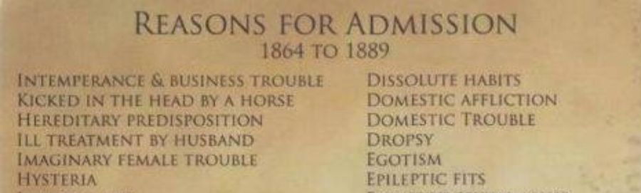 Gründe warum Frauen in die Irrenanstalt gekommen sind