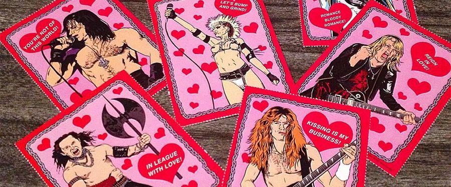 Heavy Metal Heroes Valentines Day Cards