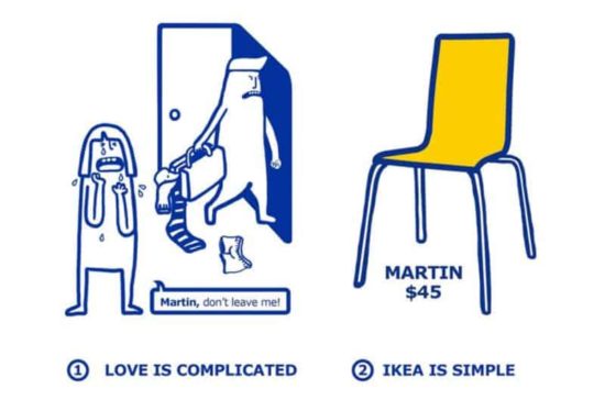 IKEA mostra como é fácil resolver problemas de amor