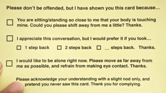 Personal Space Cards