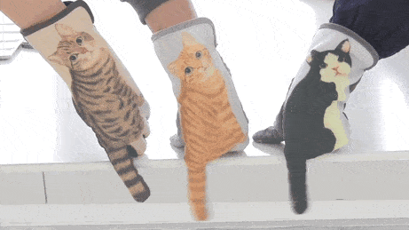 I guanti per touchscreen fanno muovere le code di gatto