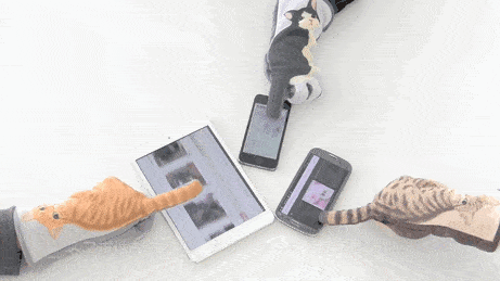 Touchscreen gloves make cat tails wiggle
