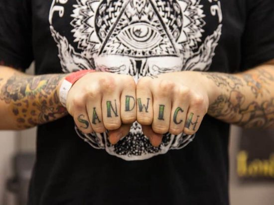 Edward Bishops Knuckle Tattoos
