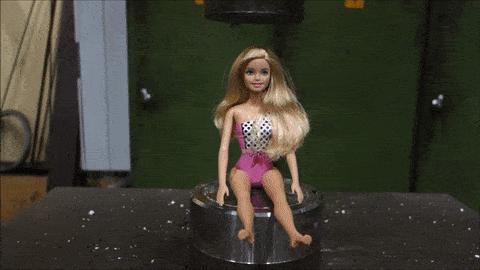 Hydraulic Press Barbie