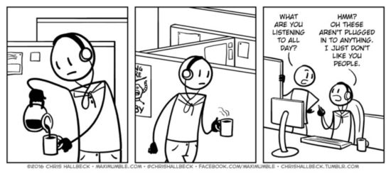 Warum ich bei der Arbeit Kopfhörer trage