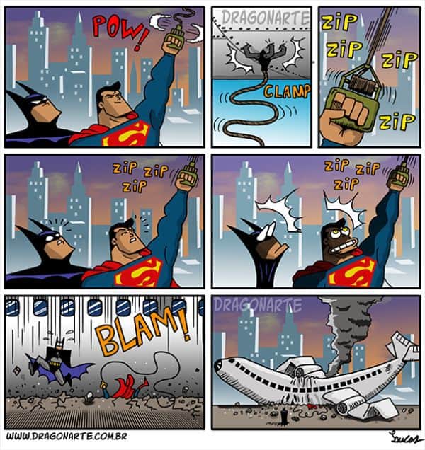 Cuando Superman usa los dispositivos de Batman