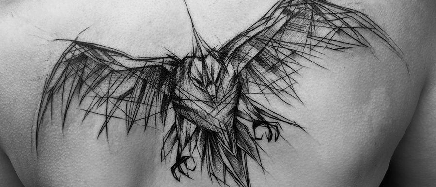 Inez Janiakin tatuoitu doodle