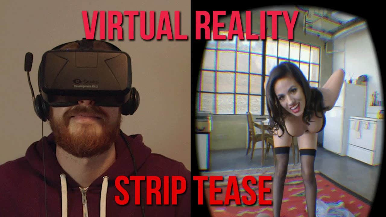 Virtual Reality Striptease Streich