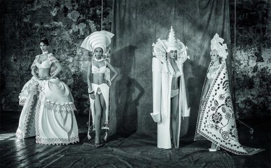 Hochzeitskleider aus Papier