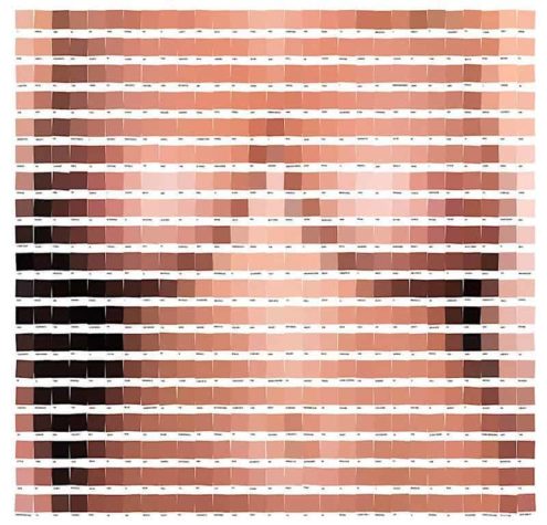 Pikselowe portrety pantone seksownych pań