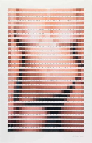 Seksi kadınların pikselli pantone portreleri
