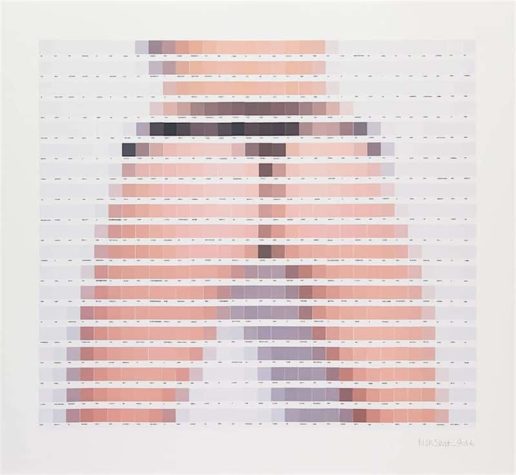 Pixelige Pantone-Porträts von sexy Damen