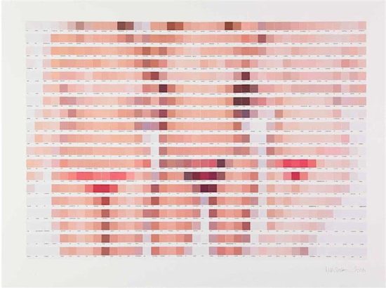 Pixelige Pantone-Porträts von sexy Damen