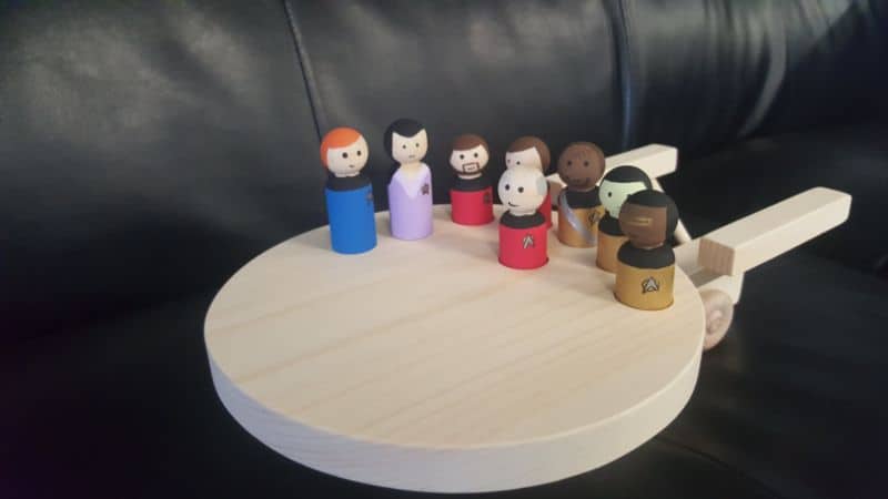 Drewniana zabawka Star Trek