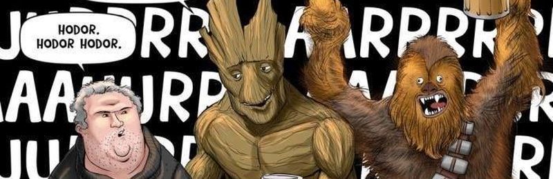 Chewbacca, Groot und Hodor gehen in eine Bar...