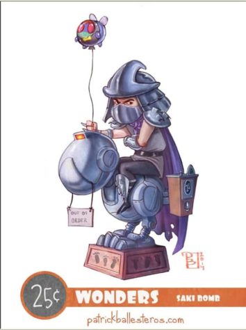 Patrick Ballesteros drollige Popkultur-Figuren auf Fahrautomaten