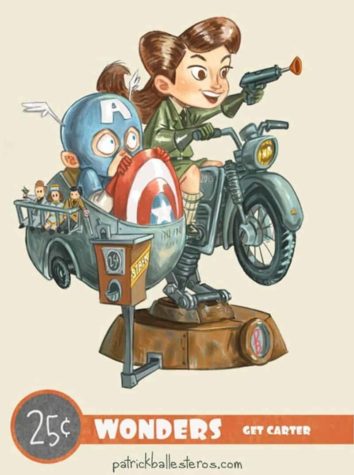 Patrick Ballesteros drollige Popkultur-Figuren auf Fahrautomaten