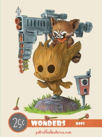 Patrick Ballesteros drollige Popkultur-Figuren auf Fahrautomaten