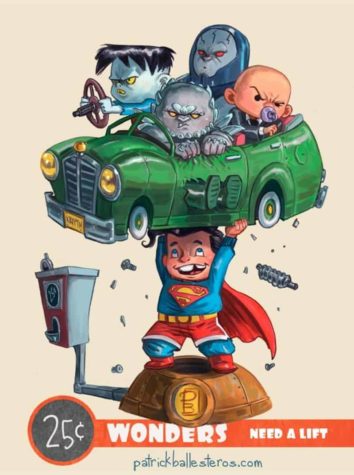 Patrick Ballesteros drollige Popkultur-Figuren auf Fahrautomaten