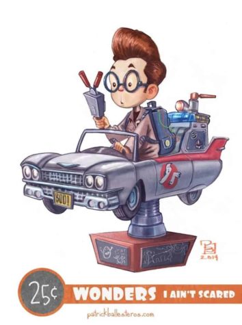 Patrick Ballesteros drollige Popkultur-Figuren auf Fahrautomaten