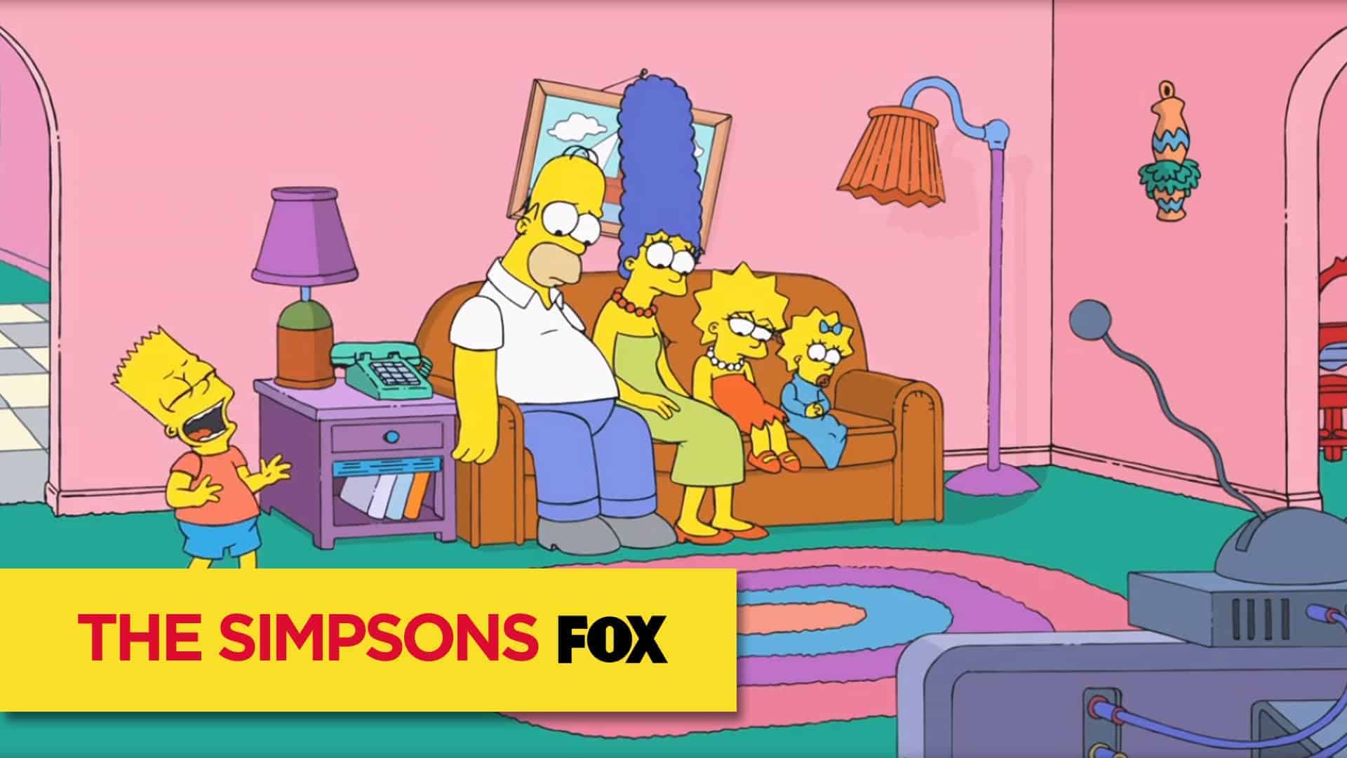 Simpsonowie Disney-Style Gag na kanapie