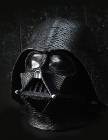 Darth Vader hjälm gjord av ormskinn