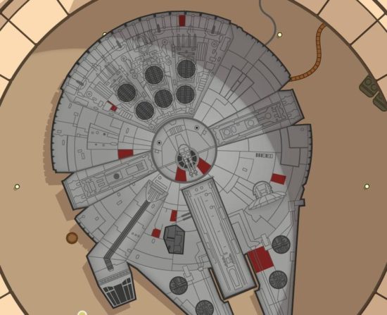123 metrelik infografikte "Yıldız Savaşları - Bölüm IV: Yeni Bir Umut"