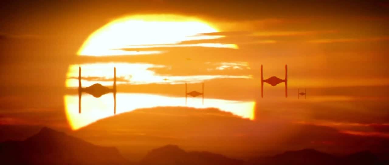 Scény vesmírné lodi Star Wars pro „Danger Zone“ od společnosti Top Gun
