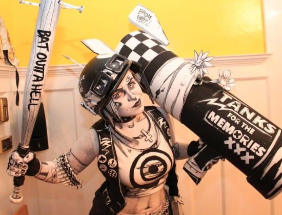 Schwarzweiss Tank Girl Comic Cosplay