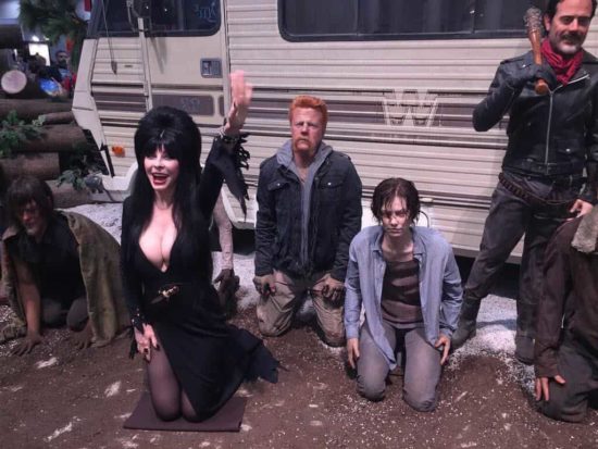 Elivra visits "The Walking Dead": Negan, take me!