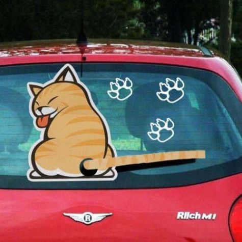 Katze Auto-Heck-Scheibenwischer