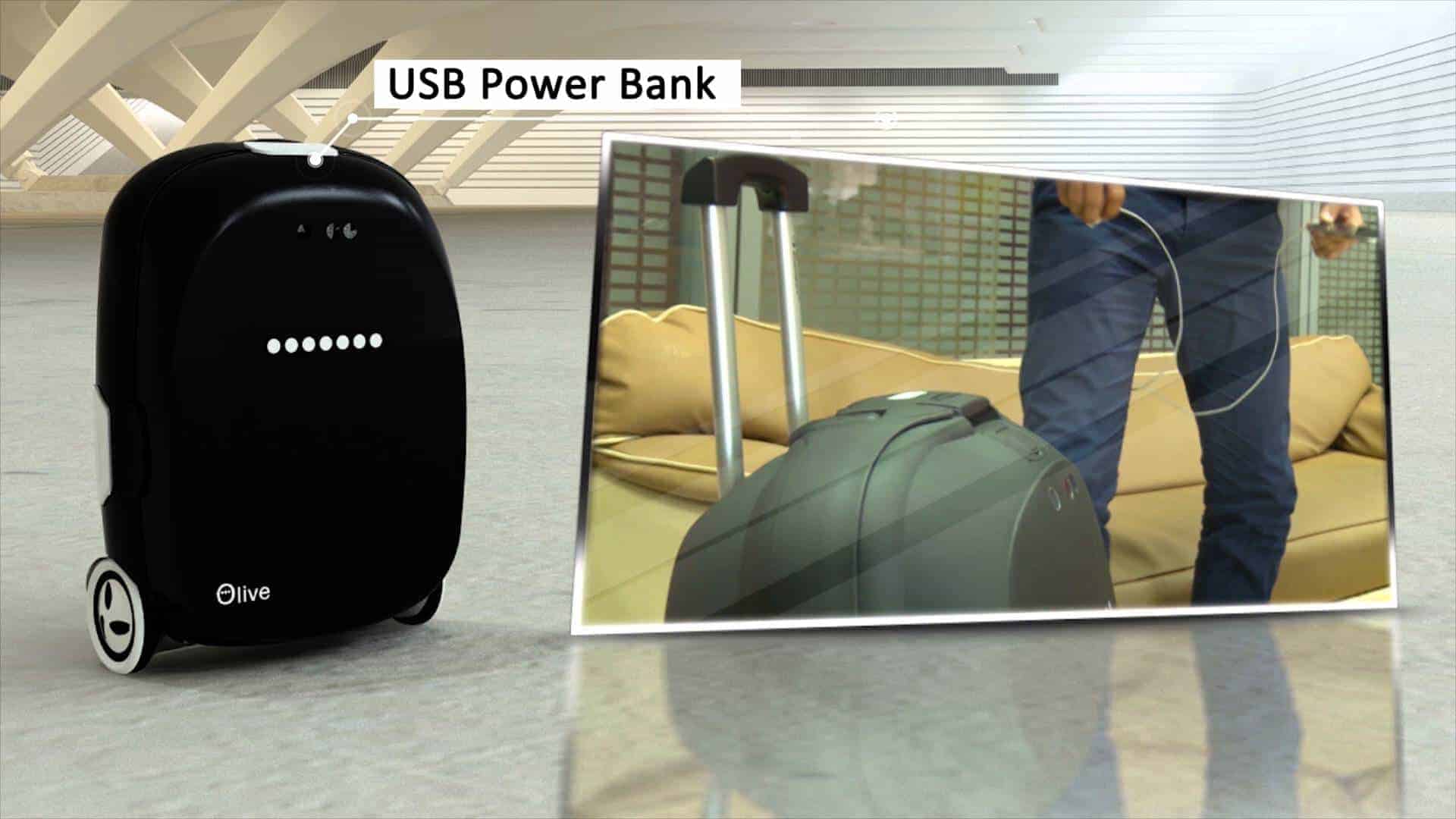 Olive Robotics: Intelligent travel case with integrated scales can also be used as a Segway