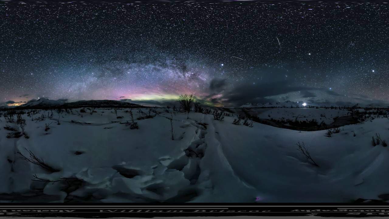 Die Milchstrasse über Alaska in einem 360°-Video