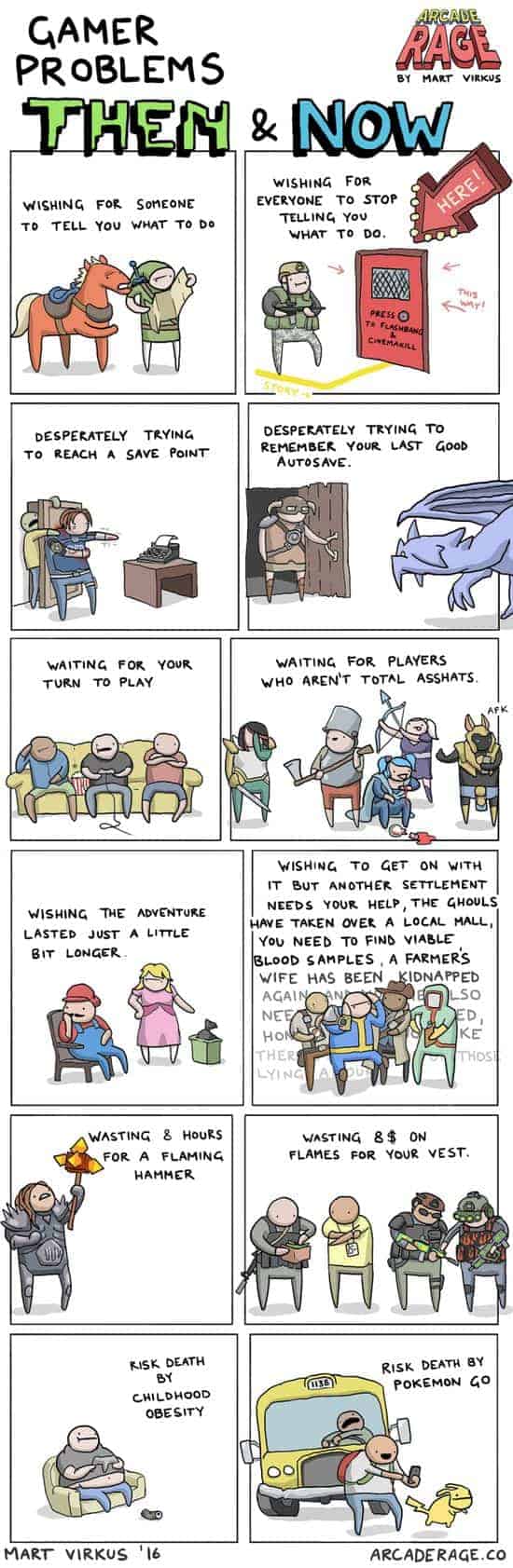 Gamer Problems Then & Now
